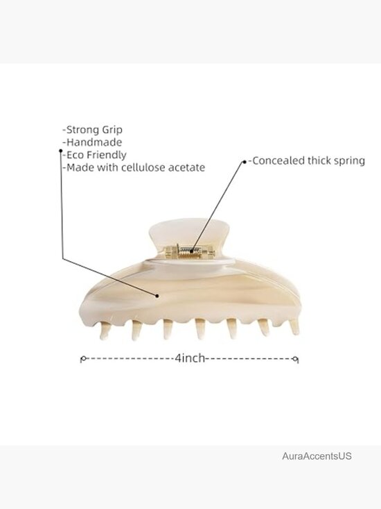 4-Inch Acetate Hair Claw Clips for Fine and Thick Hair, Secure Grip, Anti-Slip, main image 5